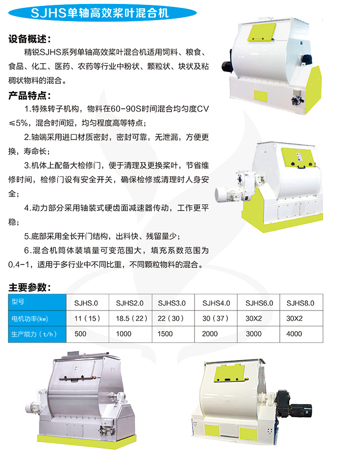 SLHSJ單軸漿葉混合機(jī)